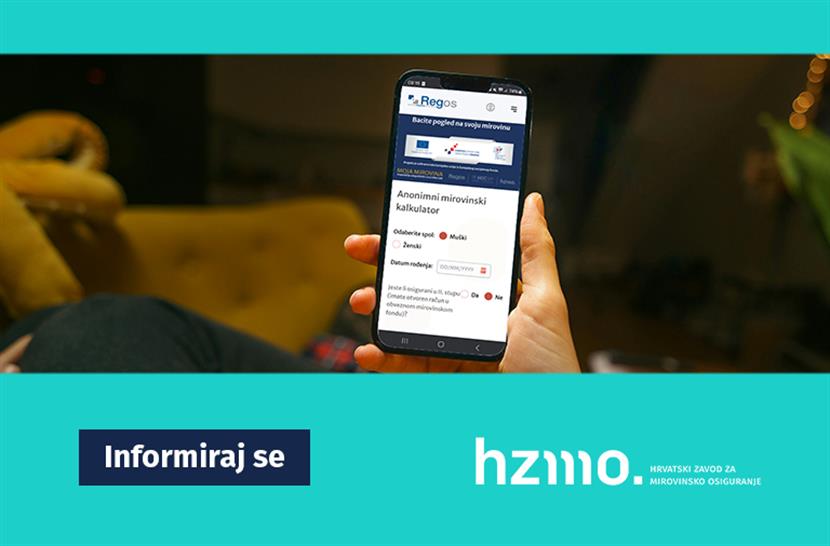 Slika: OBAVIJEST KORISNICIMA E- USLUGE INFORMATIVNOG IZRAČUNA MIROVINE