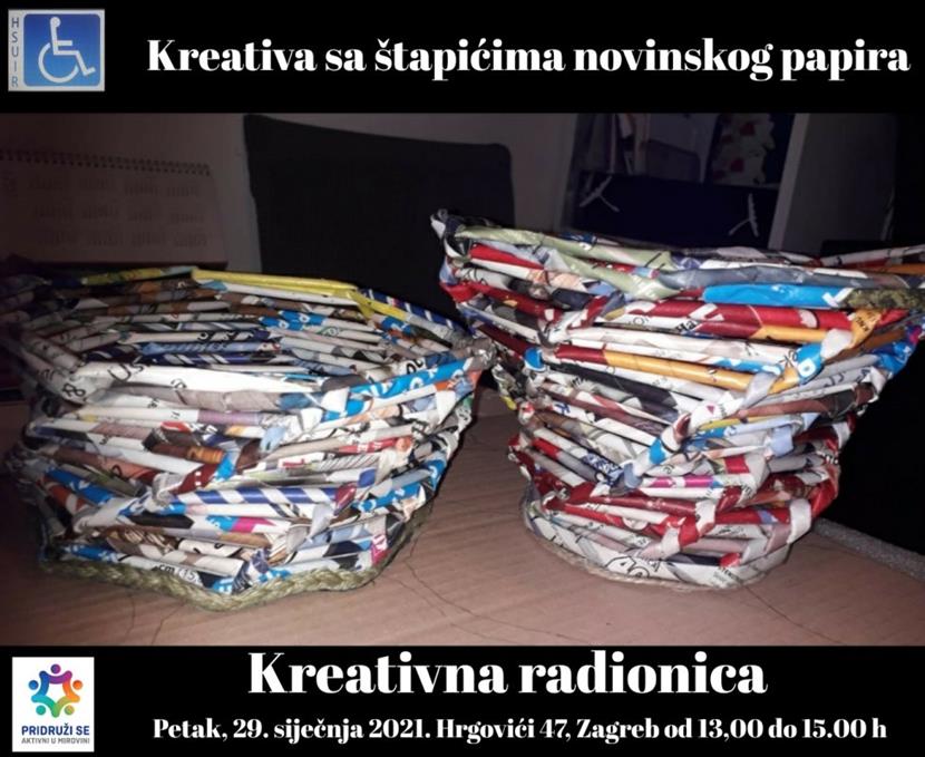 Slika: KREATIVA SA ŠTAPIĆIMA NOVINSKOG PAPIRA