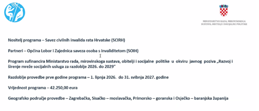 Slika: ODRŽANA POČETNA KONFERENCIJA TROGODIŠNJEG PROGRAMA SCIR-a I DALJE ZAJEDNO – IDZ“