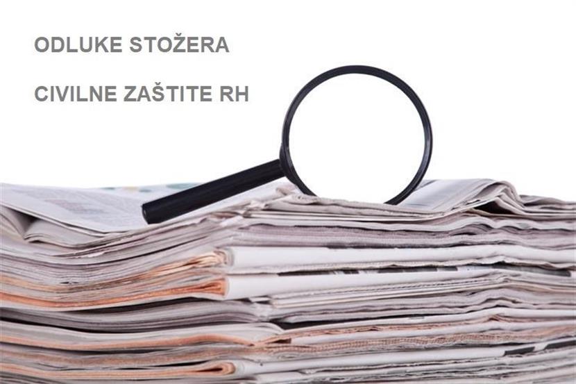 Slika: ODLUKA STOŽERA CIVILNE ZAŠTITE REPUBLIKE HRVATSKE